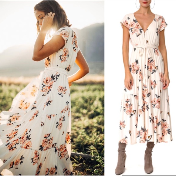 Free People Dresses & Skirts - NWOT Free People All I Got Garden Floral Tiered Maxi Dress